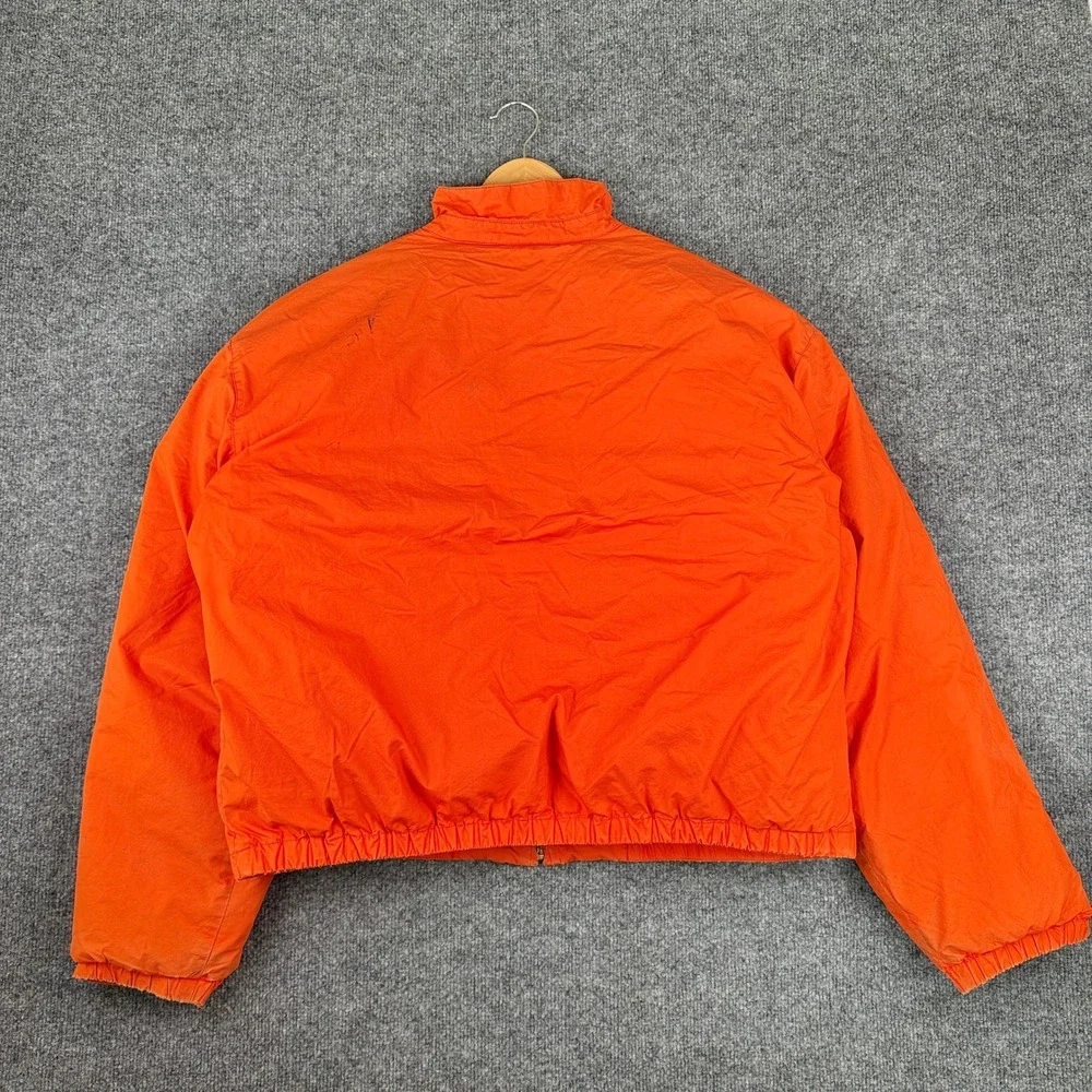 Vintage Polo Ralph Lauren Harrington Puffer Jacket Mens XL Orange Hi Tech Down